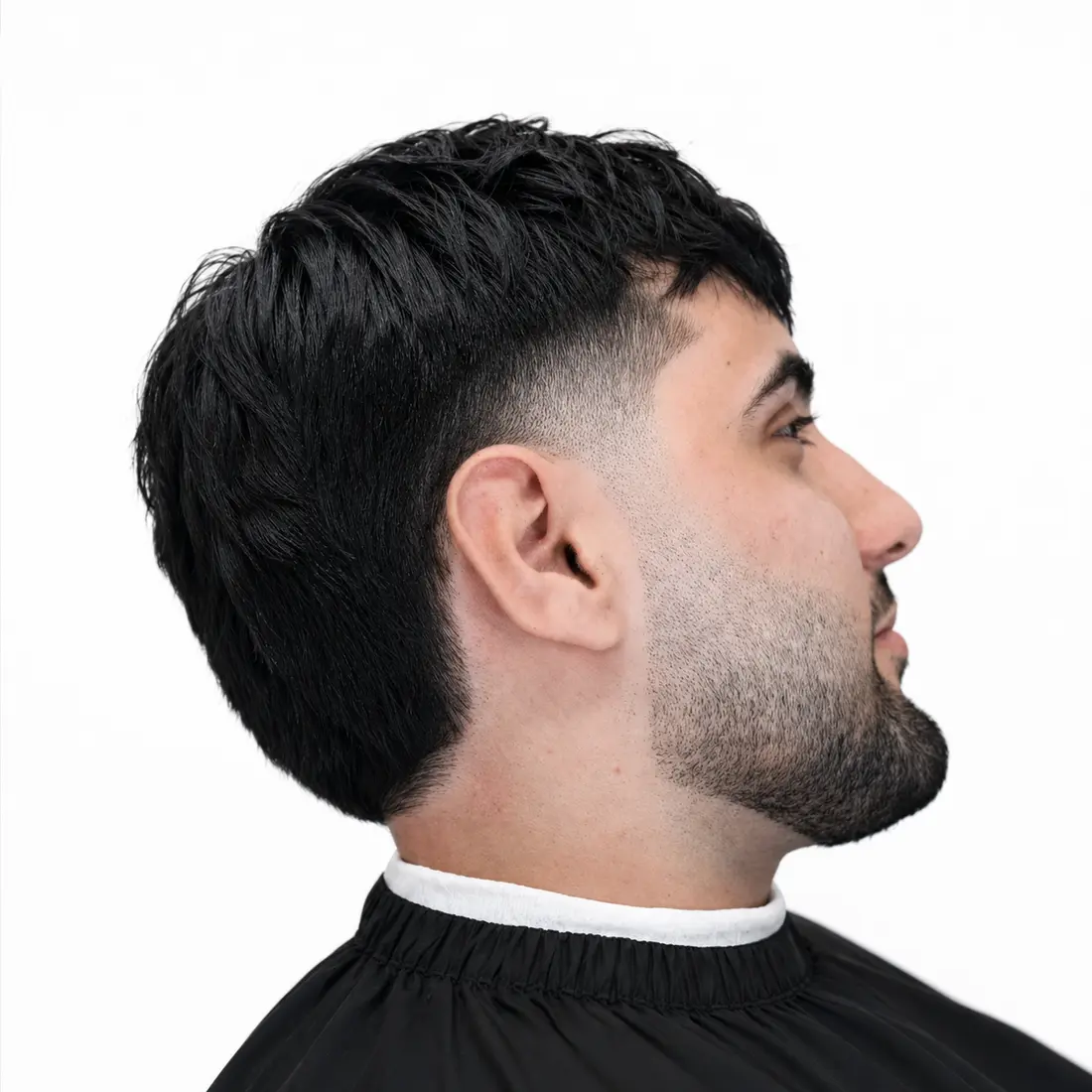 Resultado de degradé da pele com cabelo texturizado feito na Fred’s em Leiria
